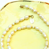 Gold Simply Creamy Pearl Necklace